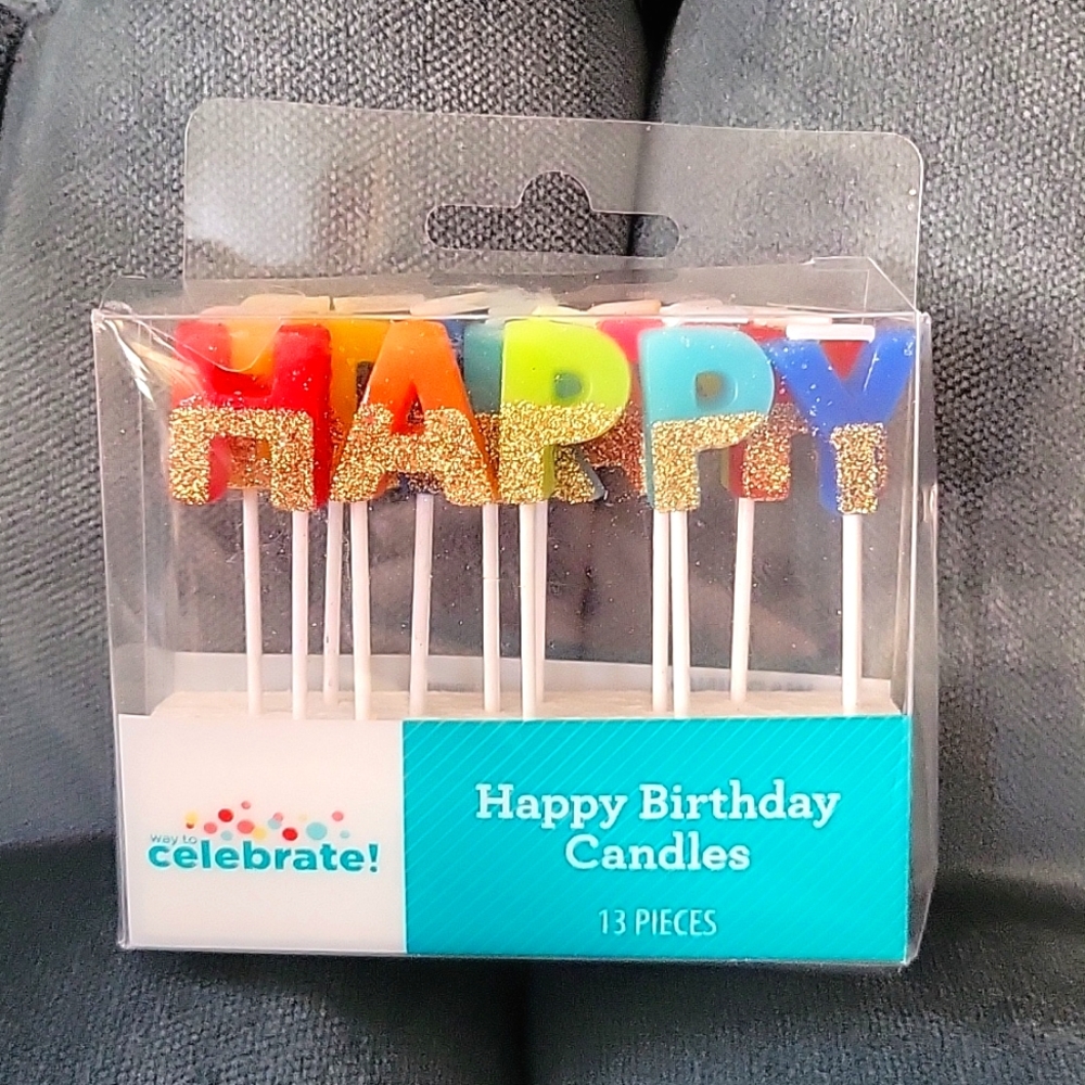 2/$15 "HAPPY BIRTHDAY" Candles